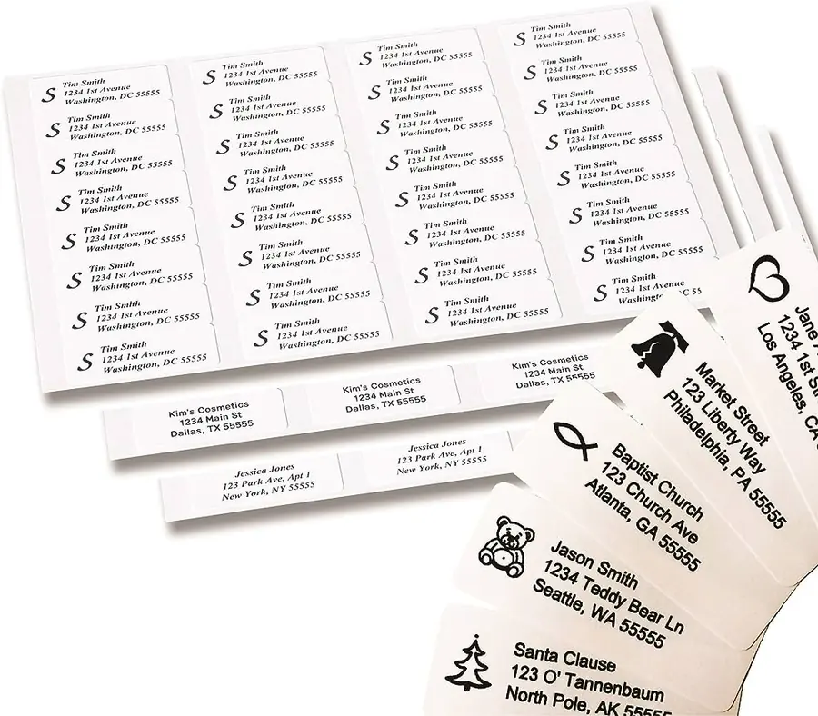 Sheets of address labels