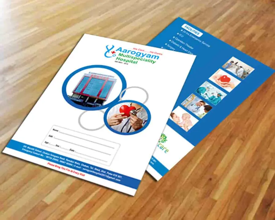 Printed flyer for a hospital