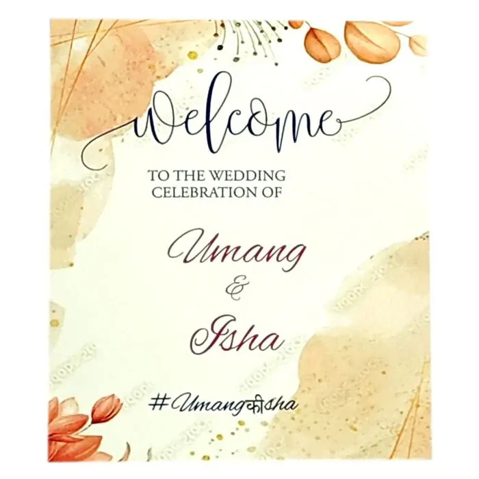 Watercolour welcome card