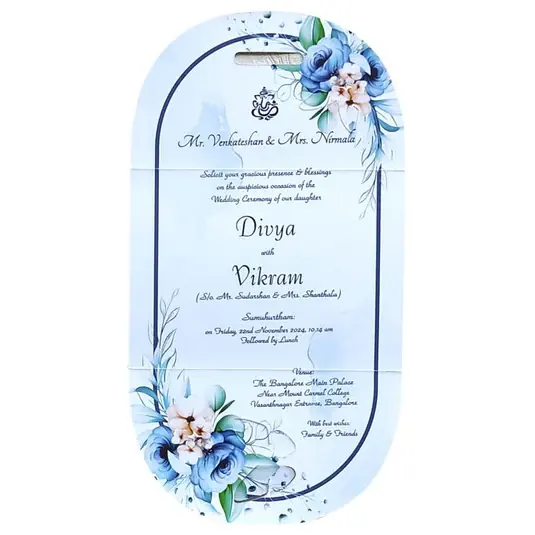 Arch-shaped acrylic invitation